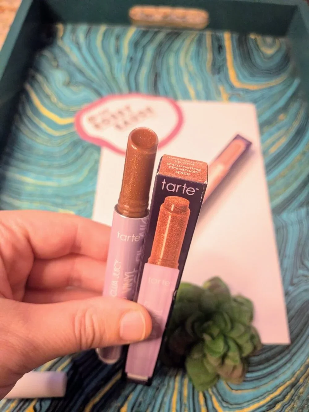 🌸 Tarte Maracuja Juicy Lip Vinyl & Lip Plump DUO Cinnamon Spice & Dusty Mauve